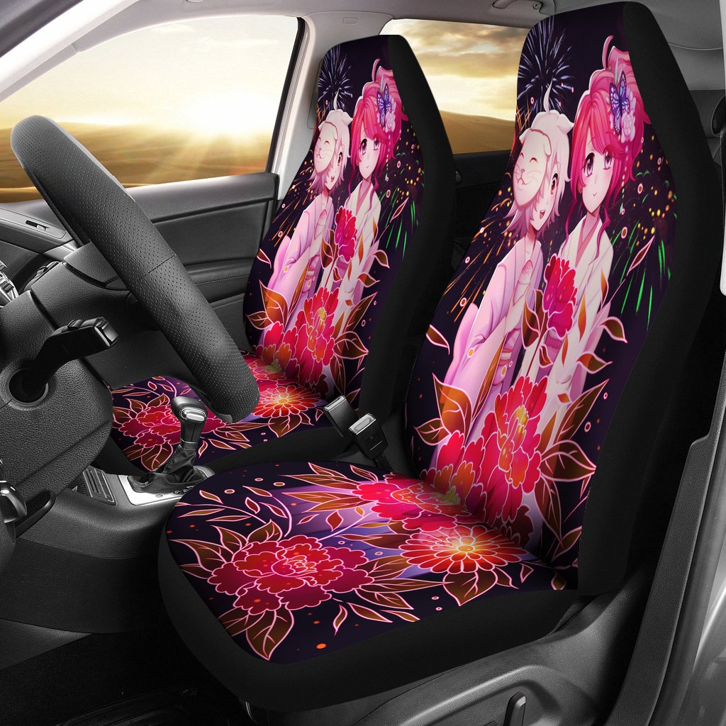 Anime Girl Flower Seat Covers