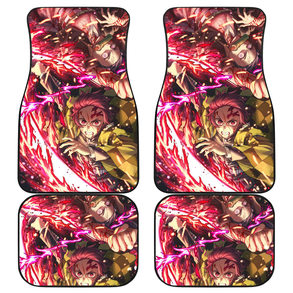 Tanjiro Kamado And Nezuko Kamado Demon Slayer Uniform 8 Anime Car Floor Mats Custom Car Accessories Car Decor 2022