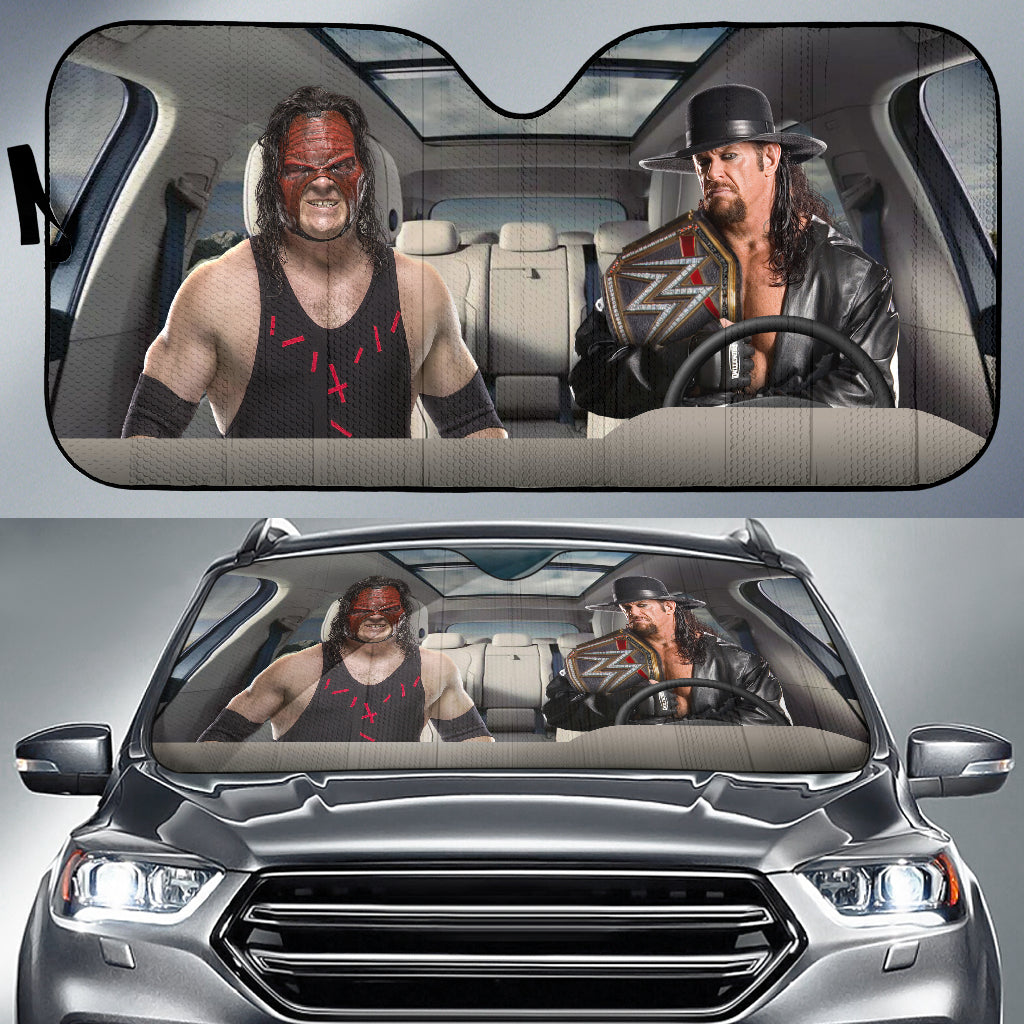 The Undertaker Vs Randy Orton Wwe Driving Auto Sun Shade