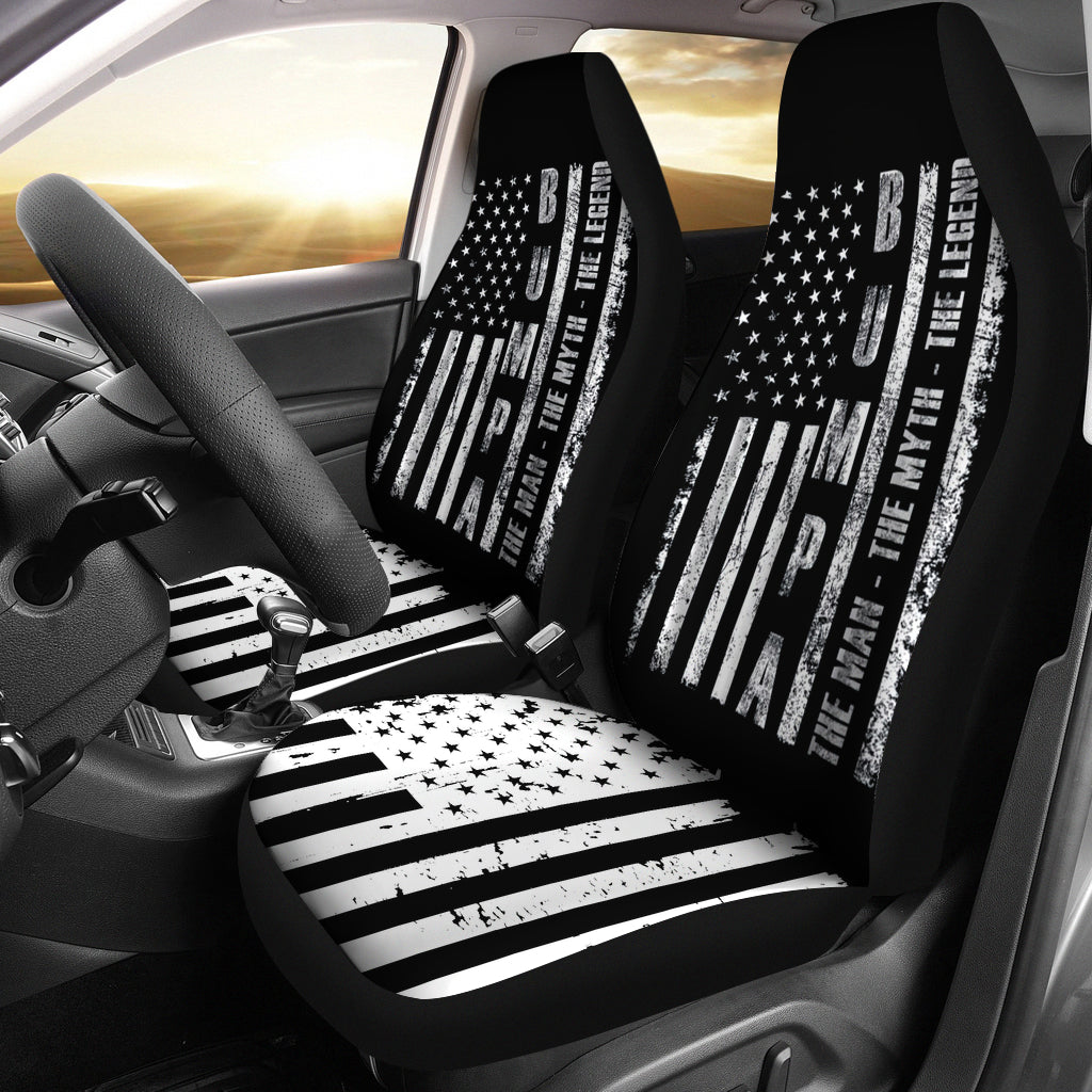 Bumpa The Man The Myth The Legend Us Flag Car Seat Covers