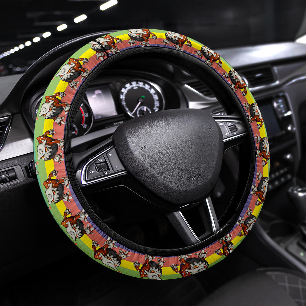 Heatran Pokemon Car Steering Wheel Cover