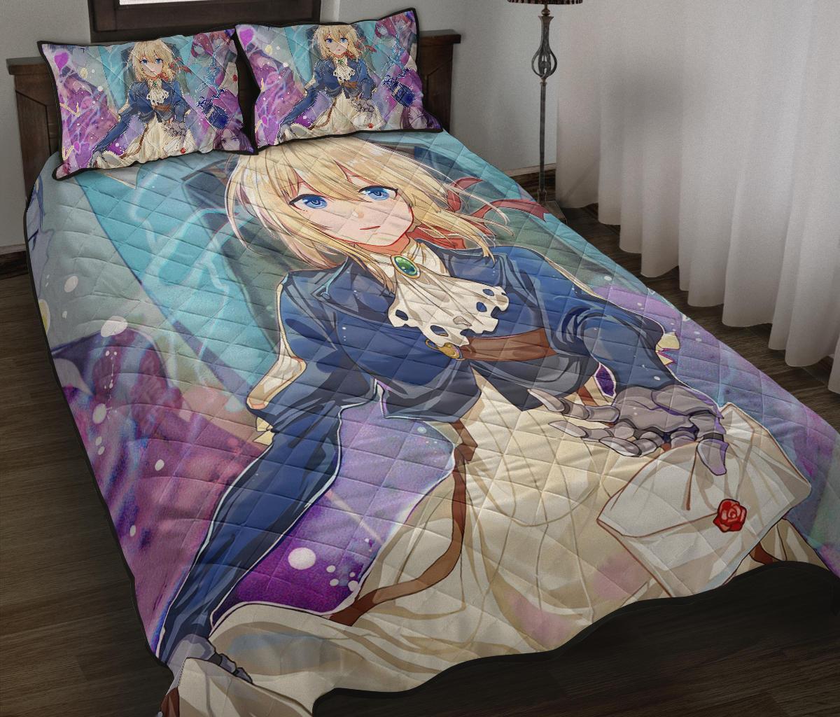 Violet Evergarden 4 Anime Quilt Bed Set Pillow Case Amazing Decor Gift Ideas