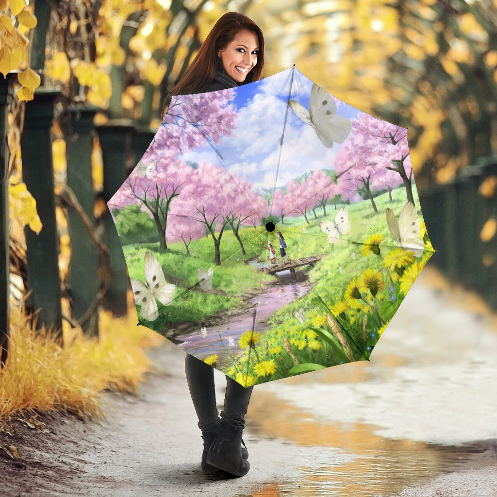 Anime Landscape Butterfly Umbrella 2021