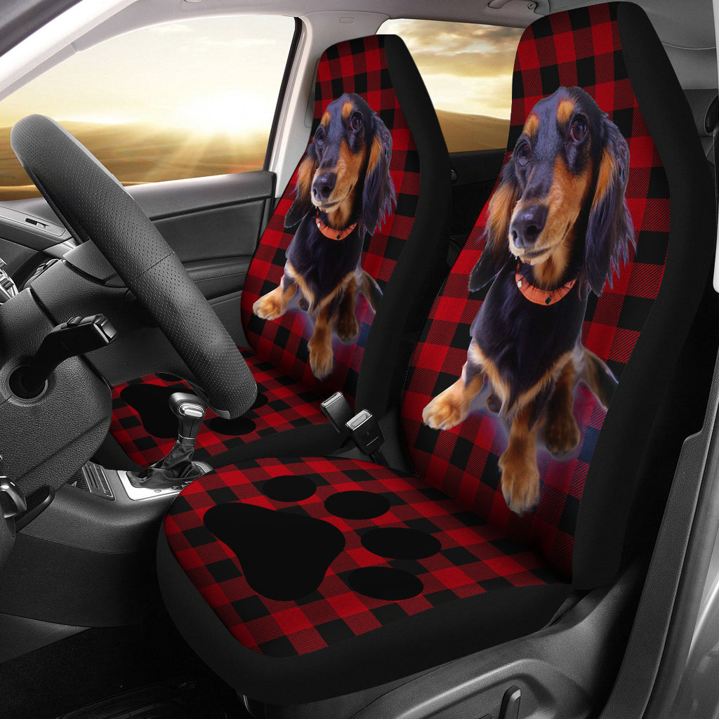 Black Dachshund Car Seat Covers