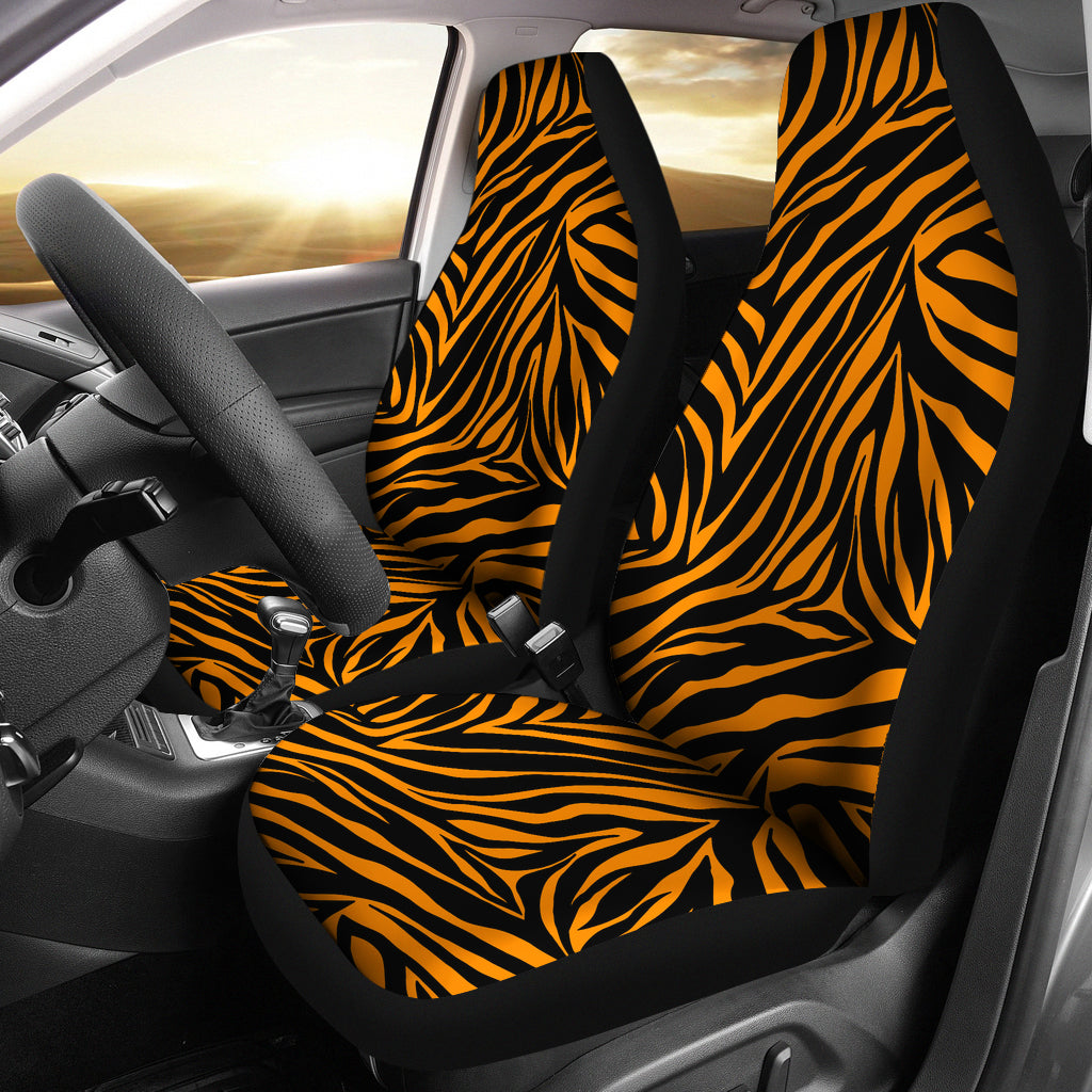 Orange Zebra Seat Covers