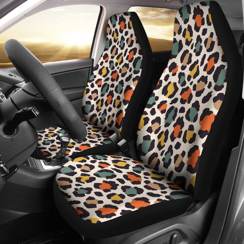 Cool Colorful Cheetah Print Car Seat Covers