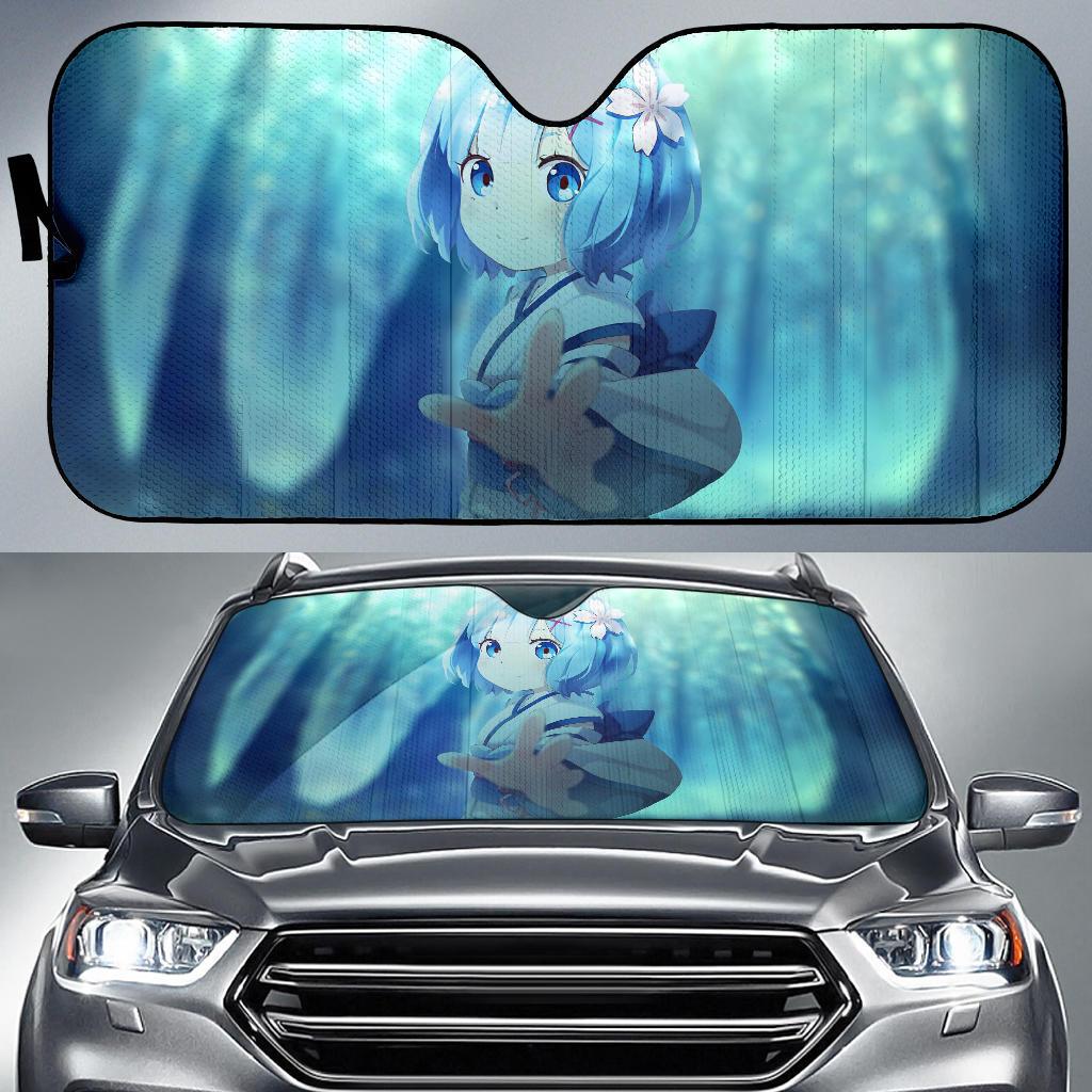 Rem Anime Girl Blue Eyes Re Zero Car Sun Shade Gift Ideas 2022