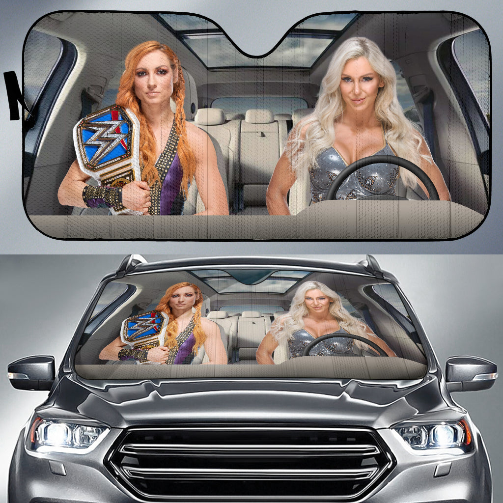 Charlotte Vs Becky Lynch Wwe Driving Auto Sun Shade