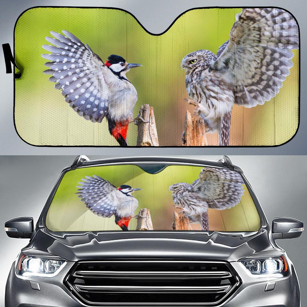 Little Owl Woodpecker Birds Hd Car Sun Shade Gift Ideas 2021