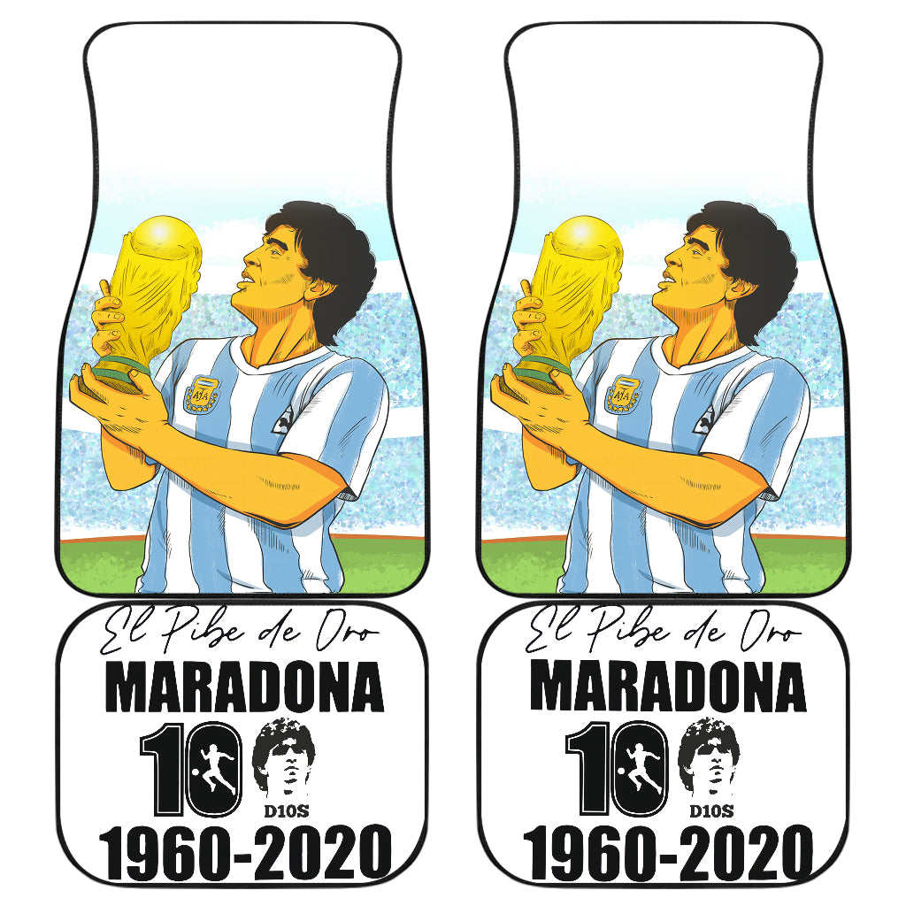 Diego Armando Maradona 10 Rip 1969 2022 19 Car Floor Mats Custom Car Accessories Car Decor 2022