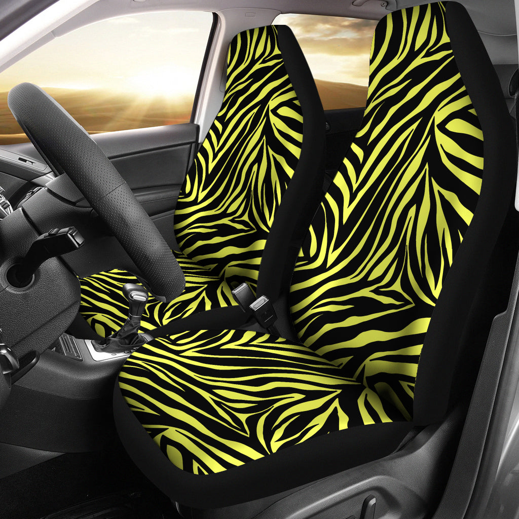 Yellow Zebra Seat Covers