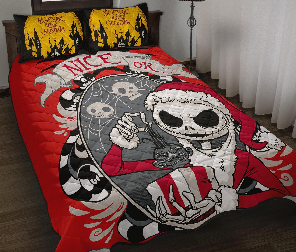 The Nightmare Before Christmas Halloween Movie Quilt Bed Set Pillow Case Amazing Decor Gift Ideas 22