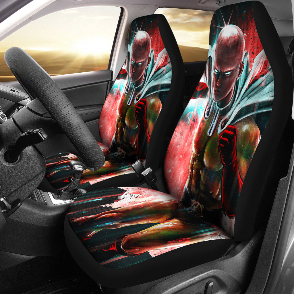 Saitama Art One Punch Man Anime Manga Car Seat Covers