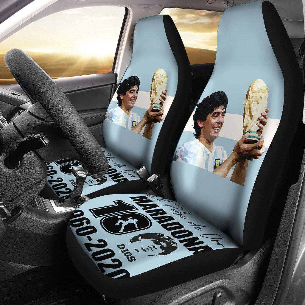 World Cup Diego Armando Maradona 10 Rip 1969 2022 Car Seat Covers Gift For Fooball