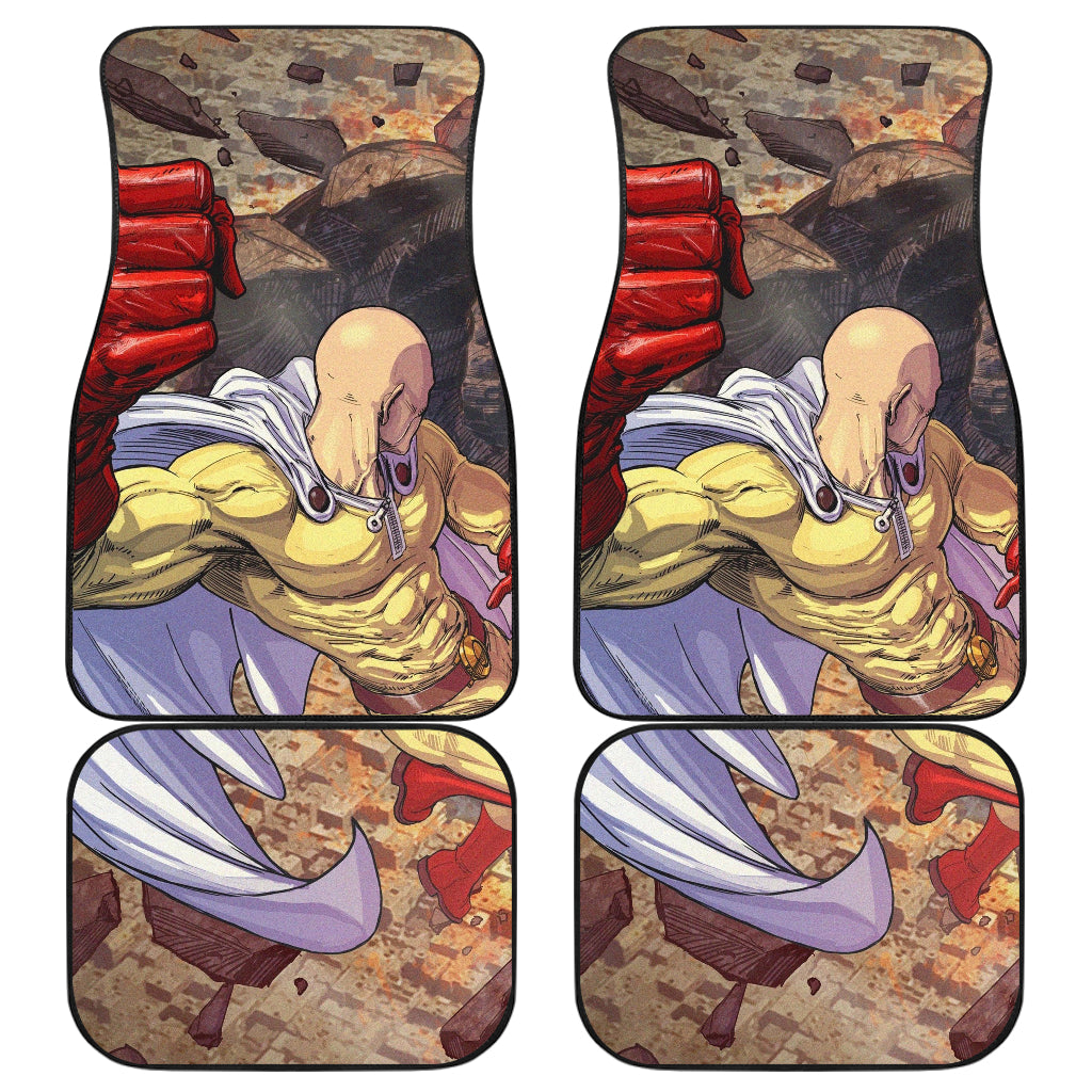 Saitama Punch Man 15 Car Floor Mats Custom Car Accessories Car Decor 2022