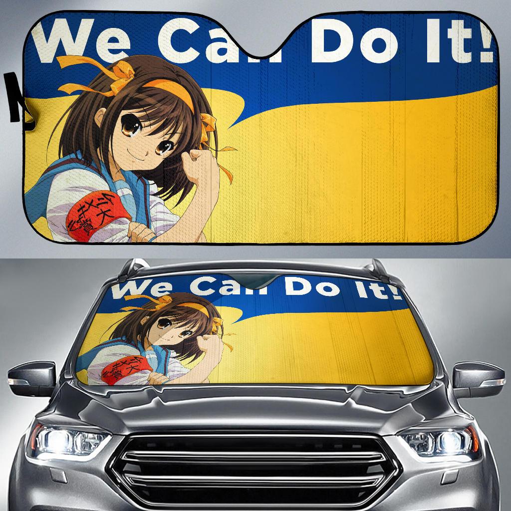 We Can Do It The Melancholy Of Haruhi Suzumiya Car Sun Shade Gift Ideas 2022