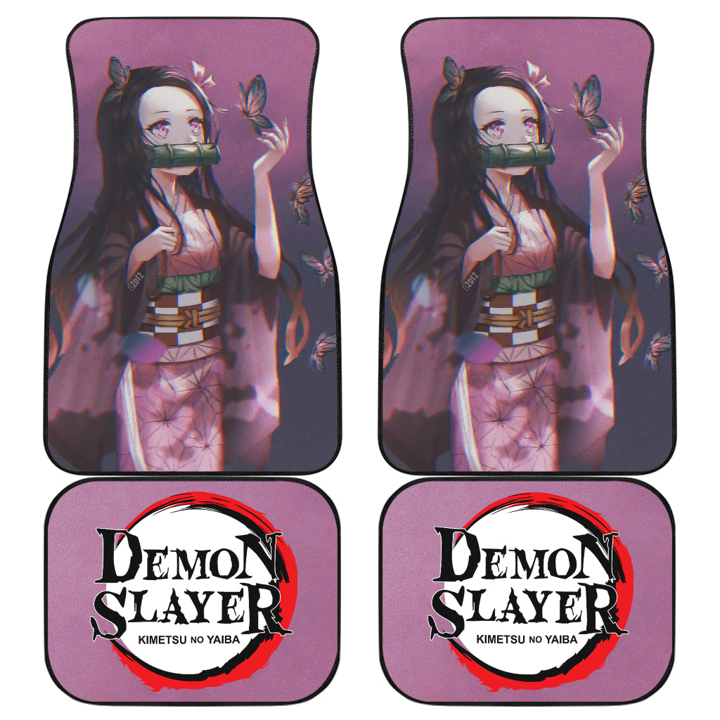 Nezuko Demon Slayer 3 Anime Car Floor Mats Custom Car Accessories Car Decor 2021