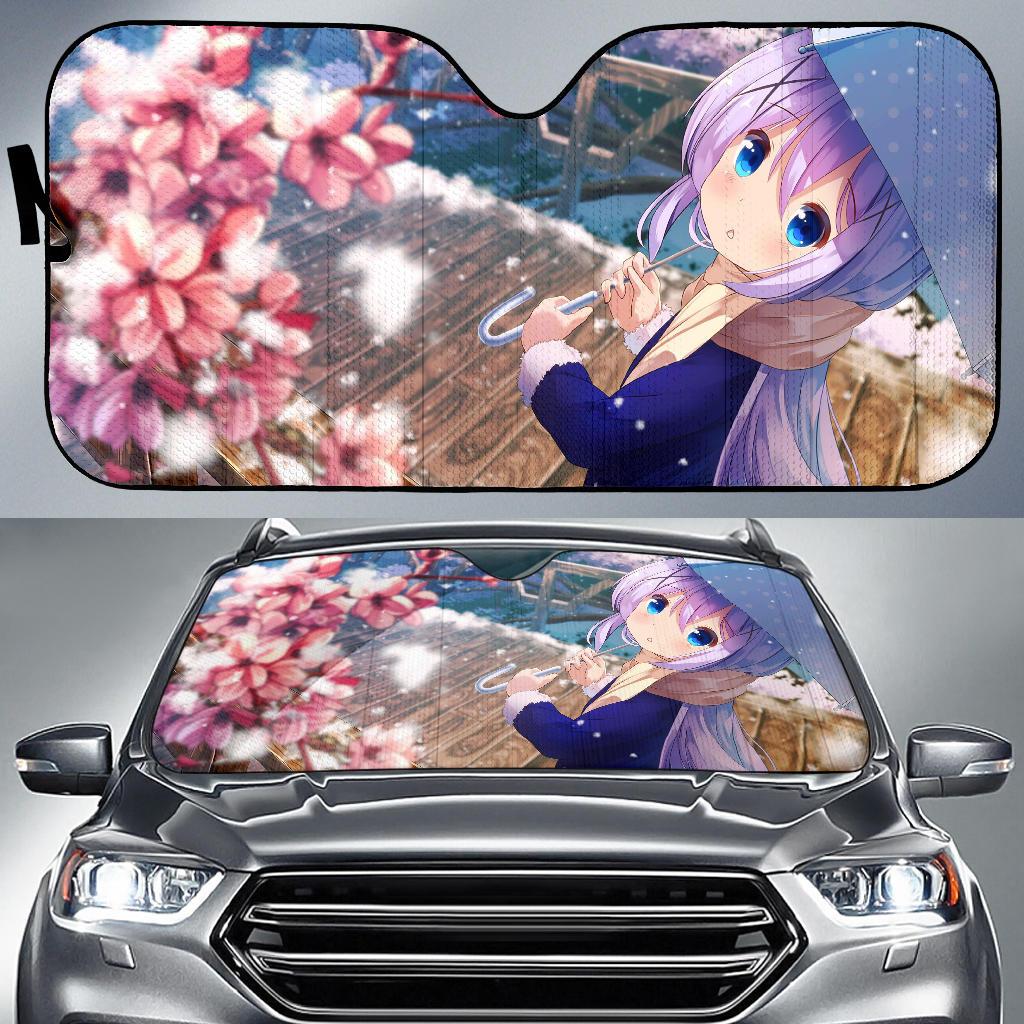 Chino Kafuu Is The Order A Rabbit 4K Car Sun Shade Gift Ideas 2022