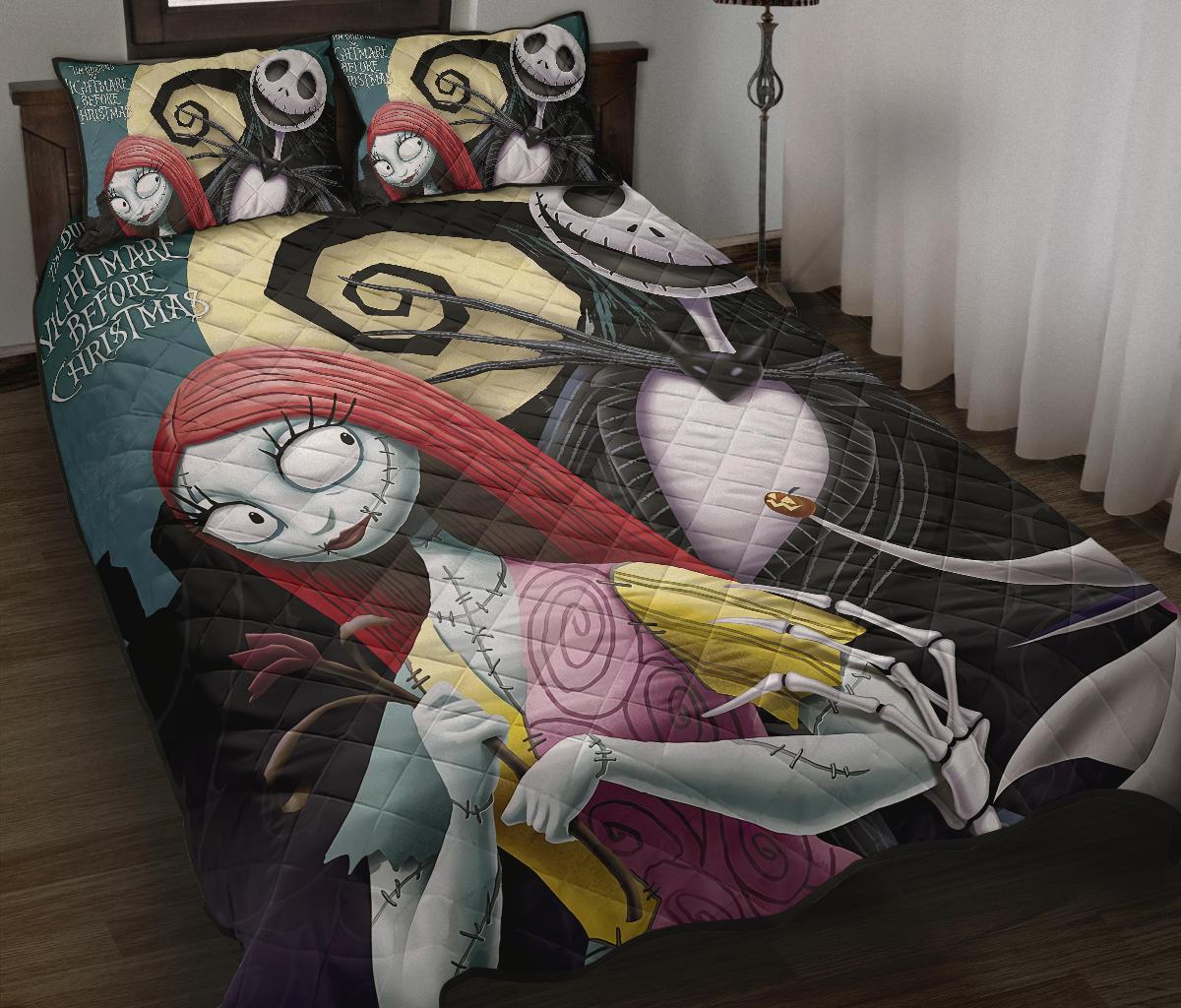 The Nightmare Before Christmas Halloween Movie Quilt Bed Set Pillow Case Amazing Decor Gift Ideas 16