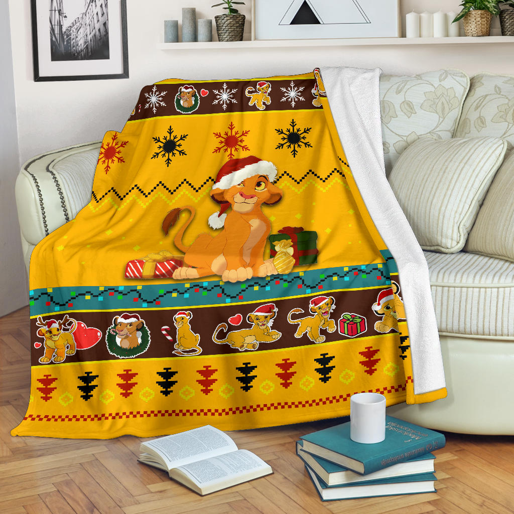 Lion King Yellow Christmas Blanket Amazing Gift Idea