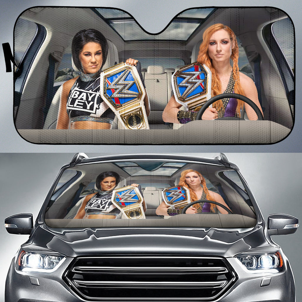 Becky Lynch Vs Bayley Wwe Driving Auto Sun Shade