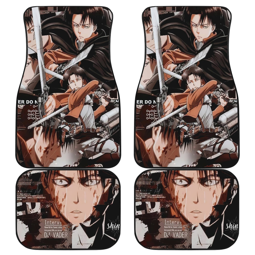 Levi Attack On Titan 3 Anime Car Floor Mats Custom Car Accessories Car Decor 2021