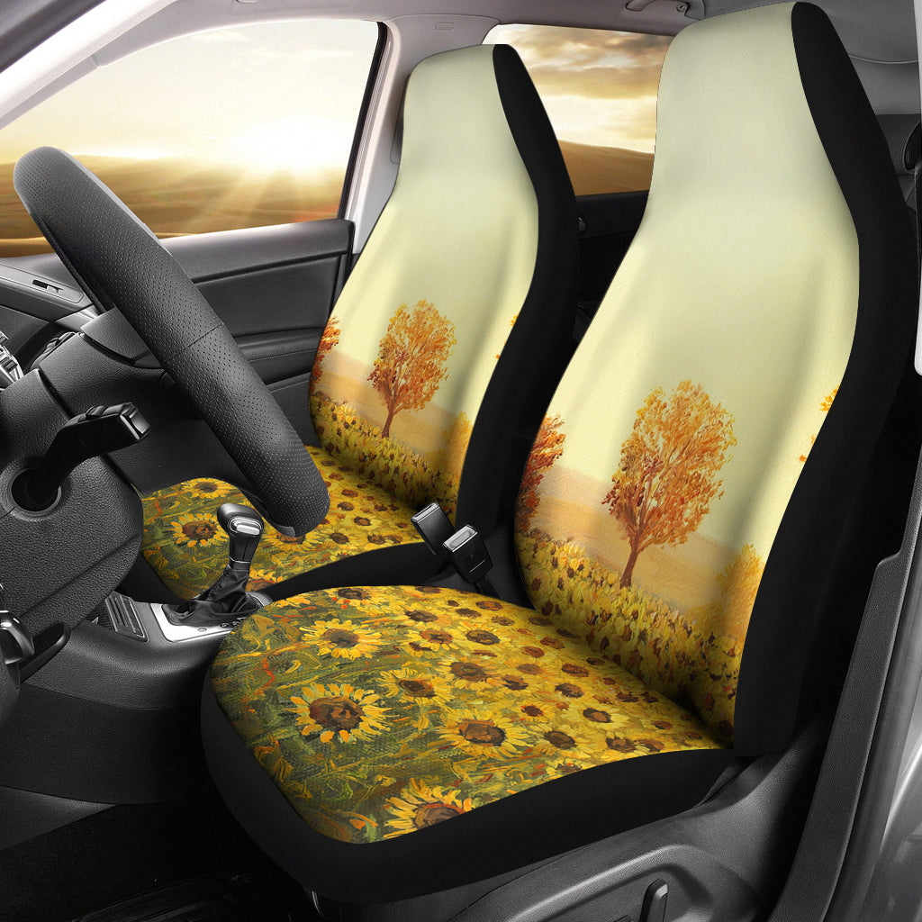 Beautiful Painting Sunflower Art Car Seat Covers