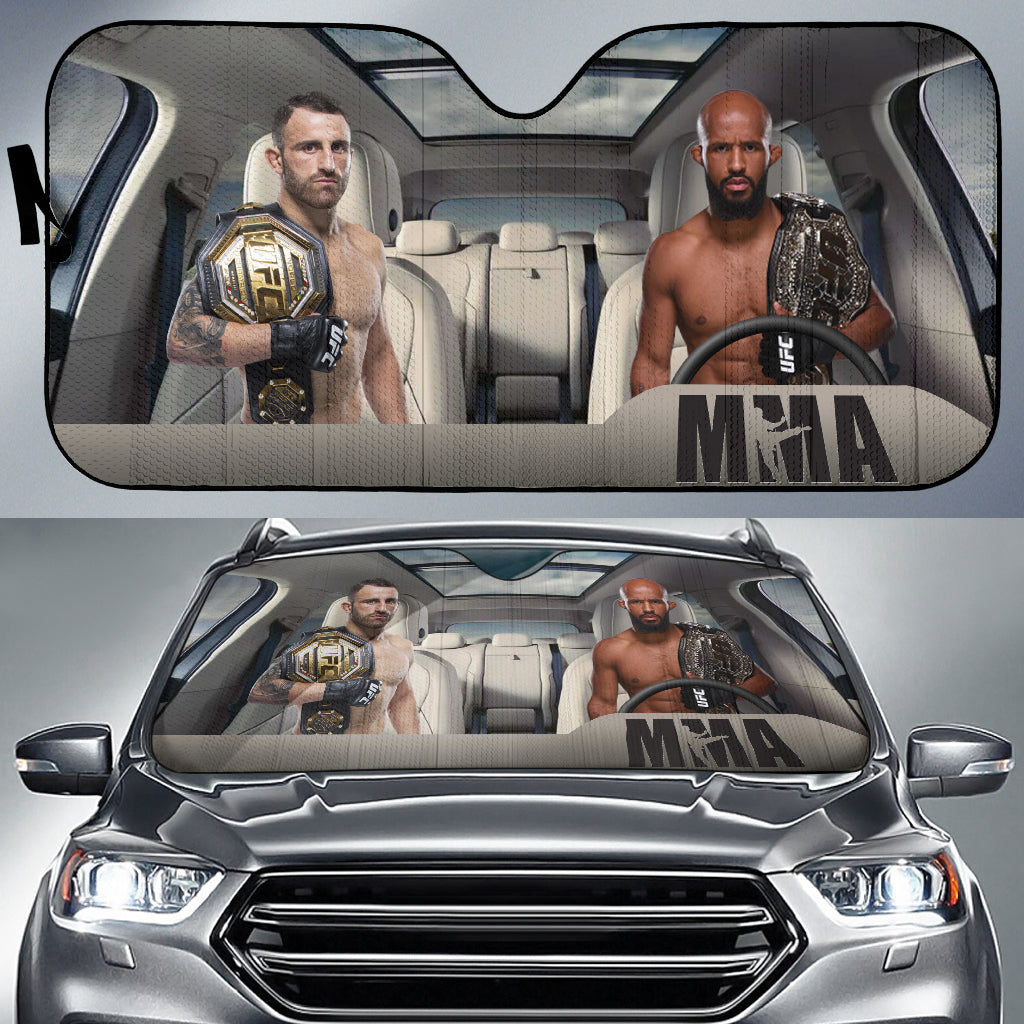 Demetrious Johnson Vs Alexander Volkanovski Mma Driving Auto Sun Shade