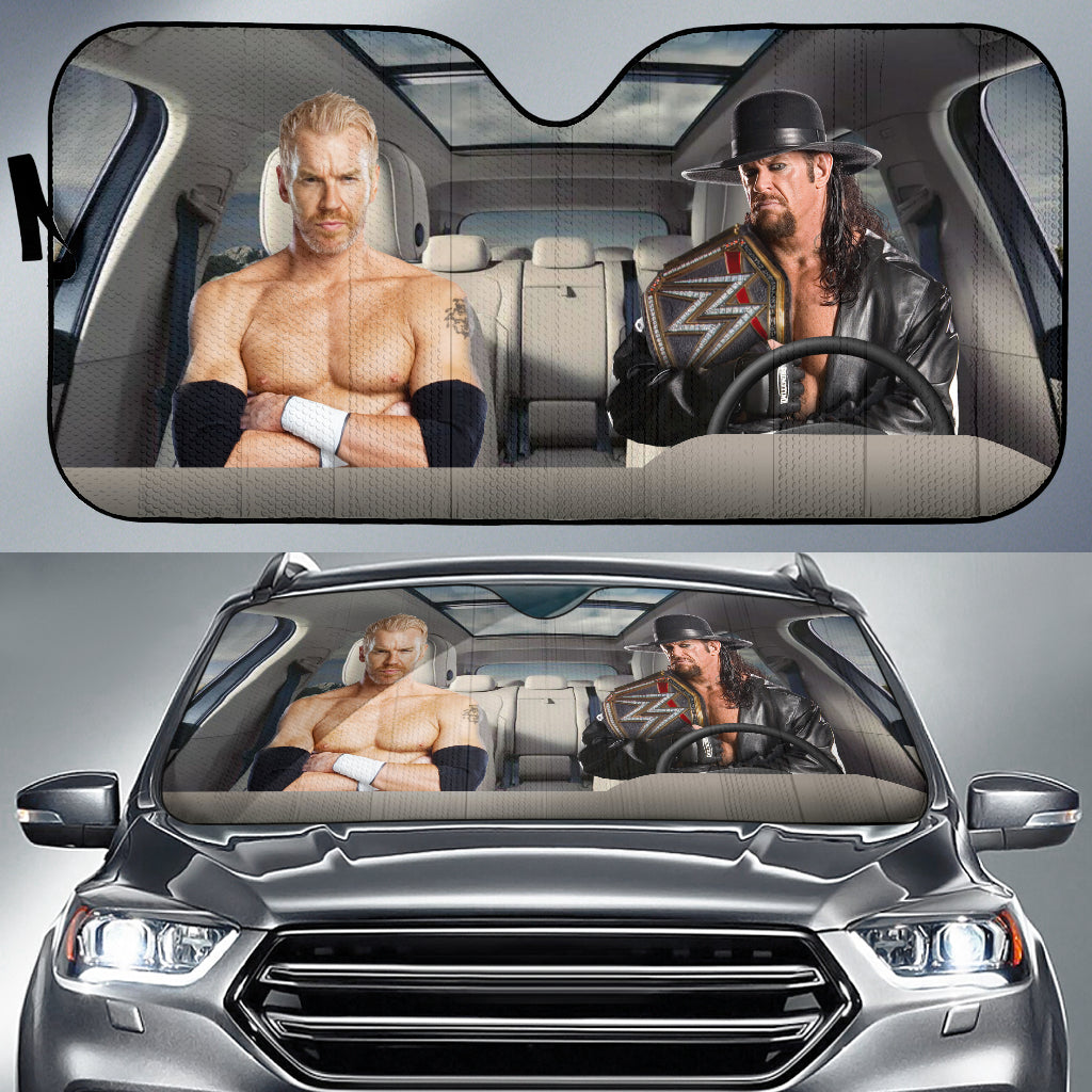 The Undertaker Vs Christian Wwe Driving Auto Sun Shade