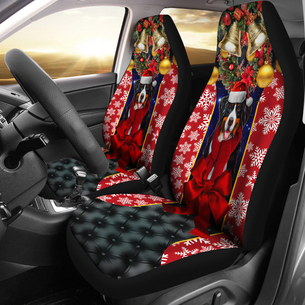 Dog Christmas Premium Custom Car Seat Covers Decor Protector