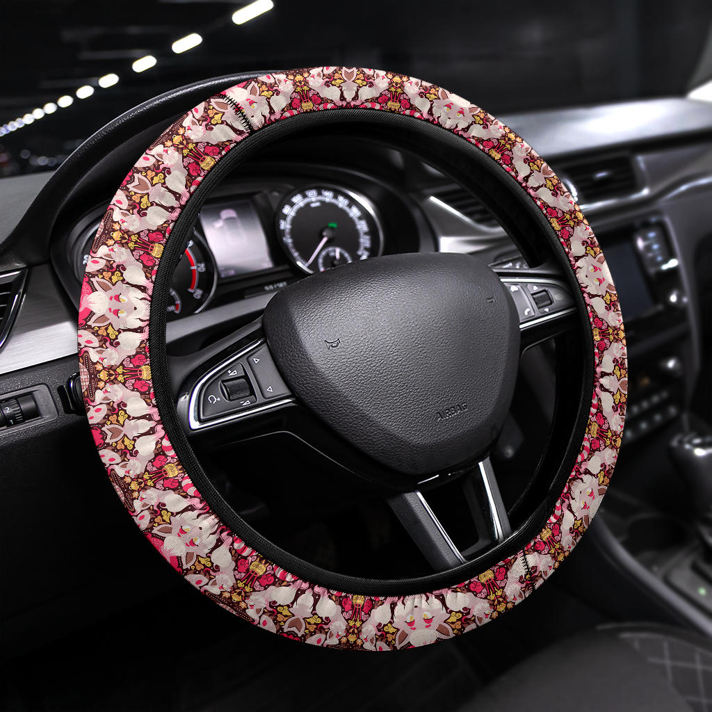 Pattern Pokemon Fox Red Car Steering Wheel Cover