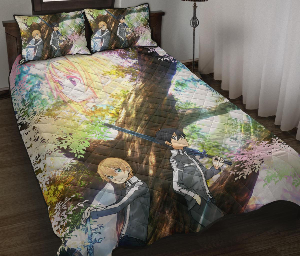 Sword Art Online Anime Quilt Bed Set Pillow Case Amazing Decor Gift Ideas 7