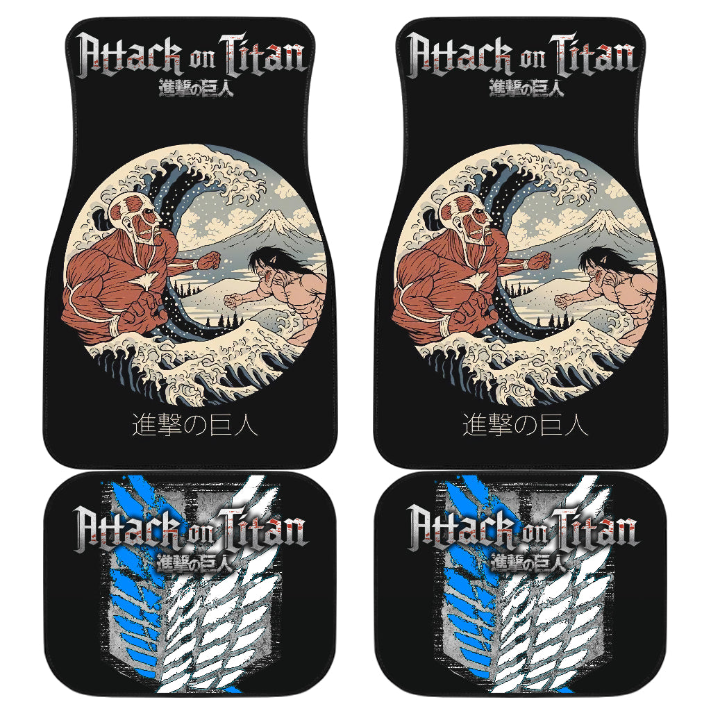 Attack On Titan 15 Anime Car Floor Mats Custom Car Accessories Car Decor 2022