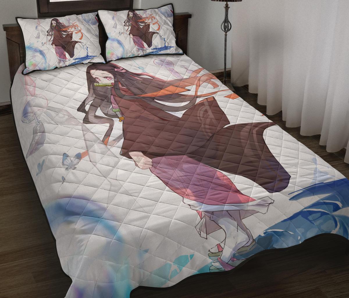 Demon Slayer 3 Anime Quilt Bed Set Pillow Case Amazing Decor Gift Ideas