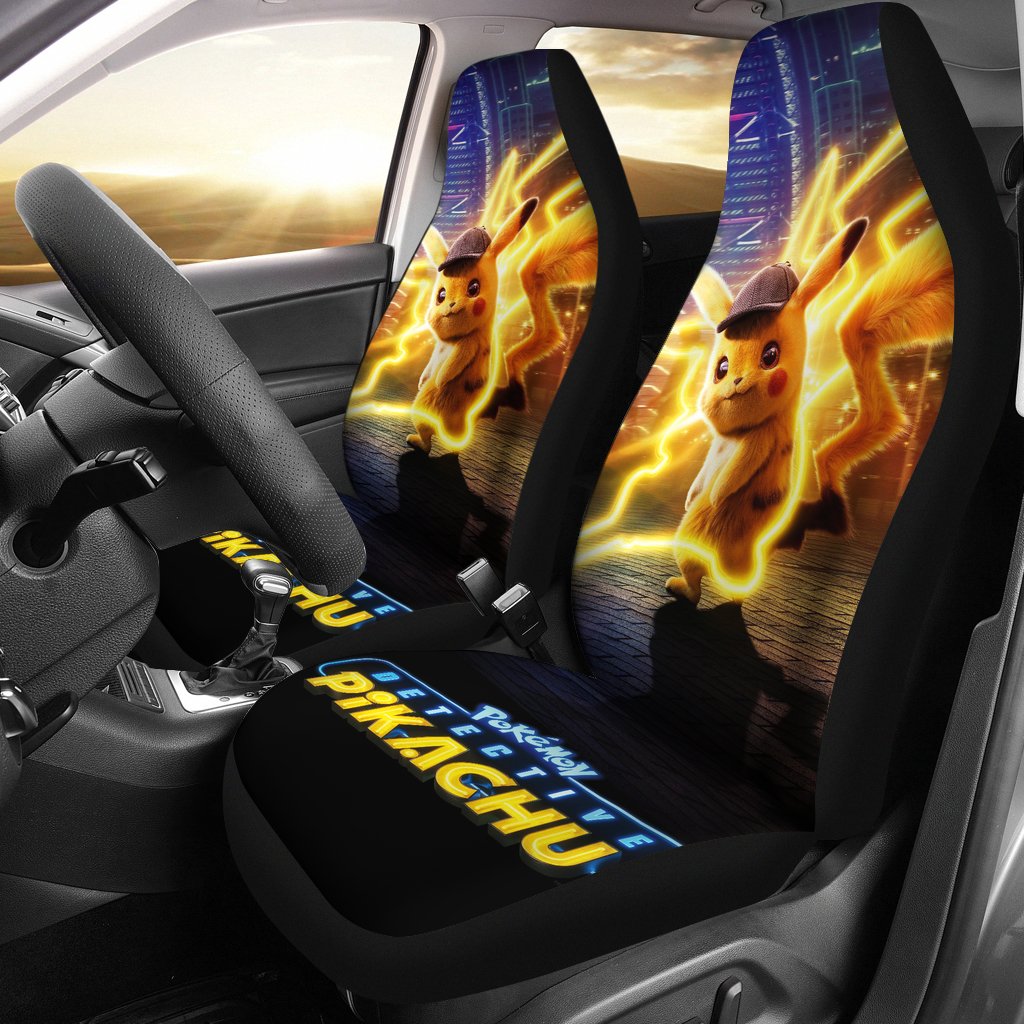 Pokìäå©Mon Detective Pikachu Seat Covers