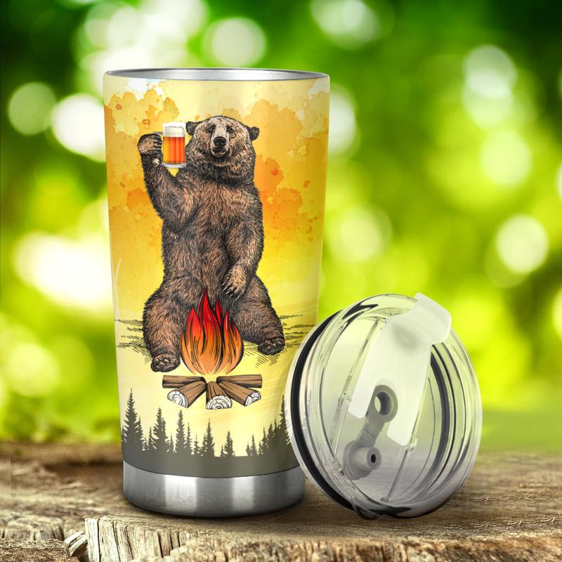 Bear Beer Camping Camfire Tumbler 2 2021