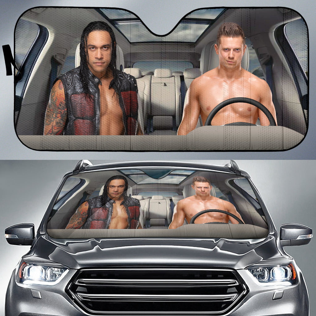 The Miz Vs Damian Priest Wwe Driving Auto Sun Shade