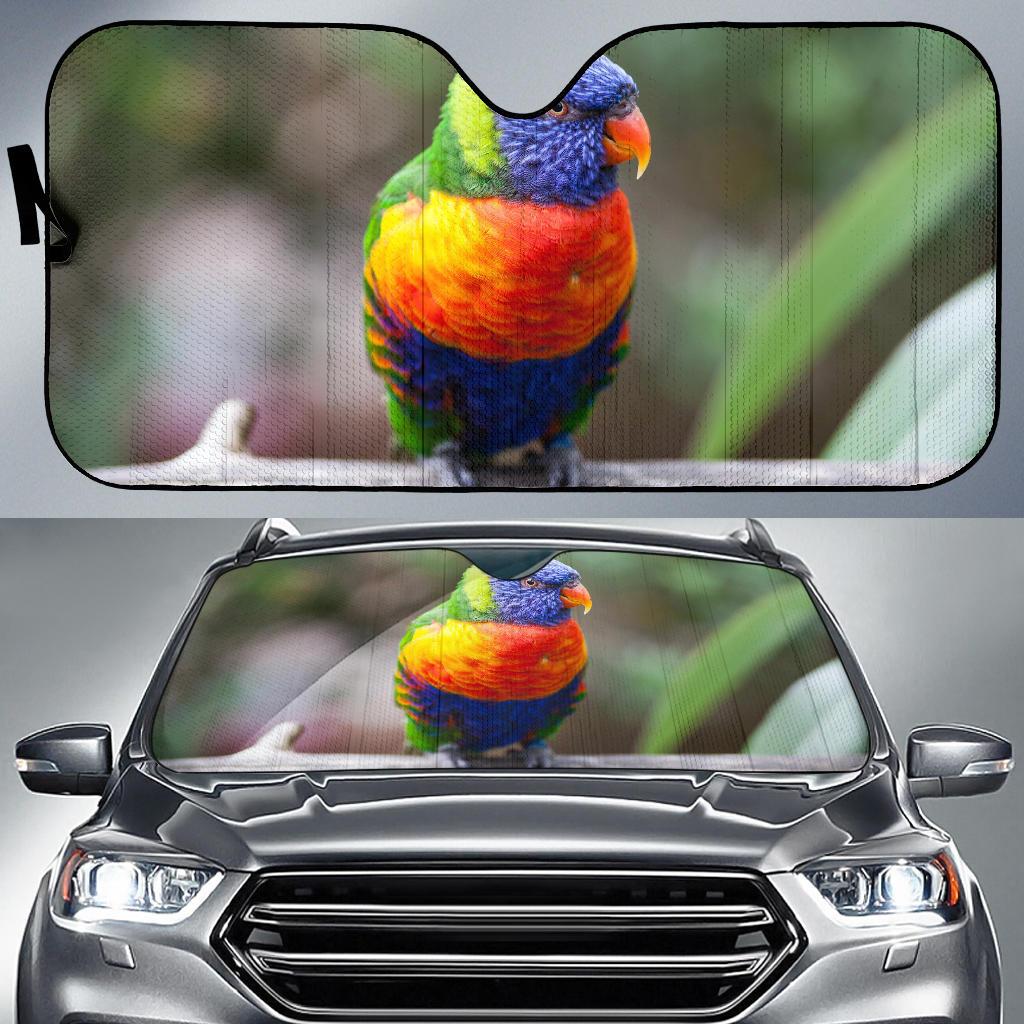 Parrot Rainbow Lorikeet 4K 5K Car Sun Shade Gift Ideas 2022