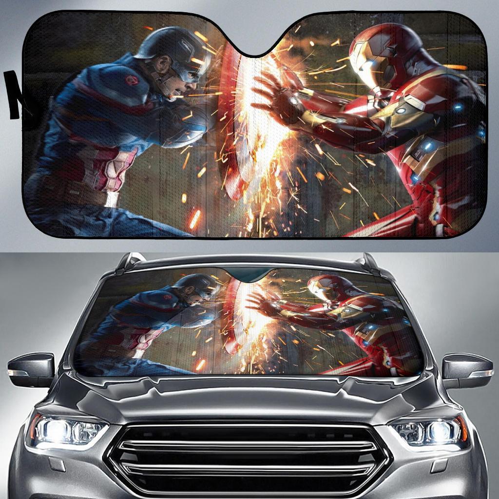 Captain Vs Iron Man Car Sun Shades Amazing Best Gift Ideas 2021