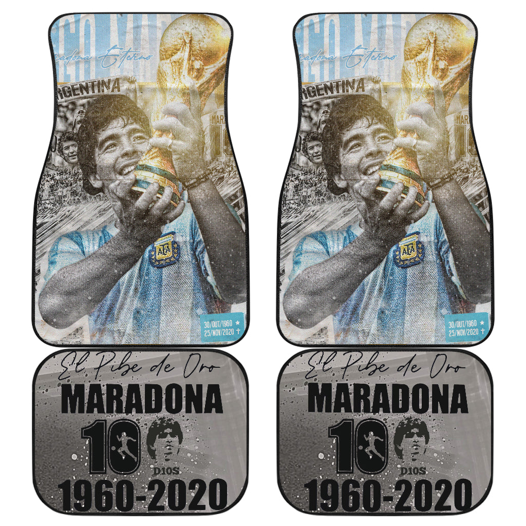 Diego Armando Maradona 10 Rip 1969 2022 17 Car Floor Mats Custom Car Accessories Car Decor 2022