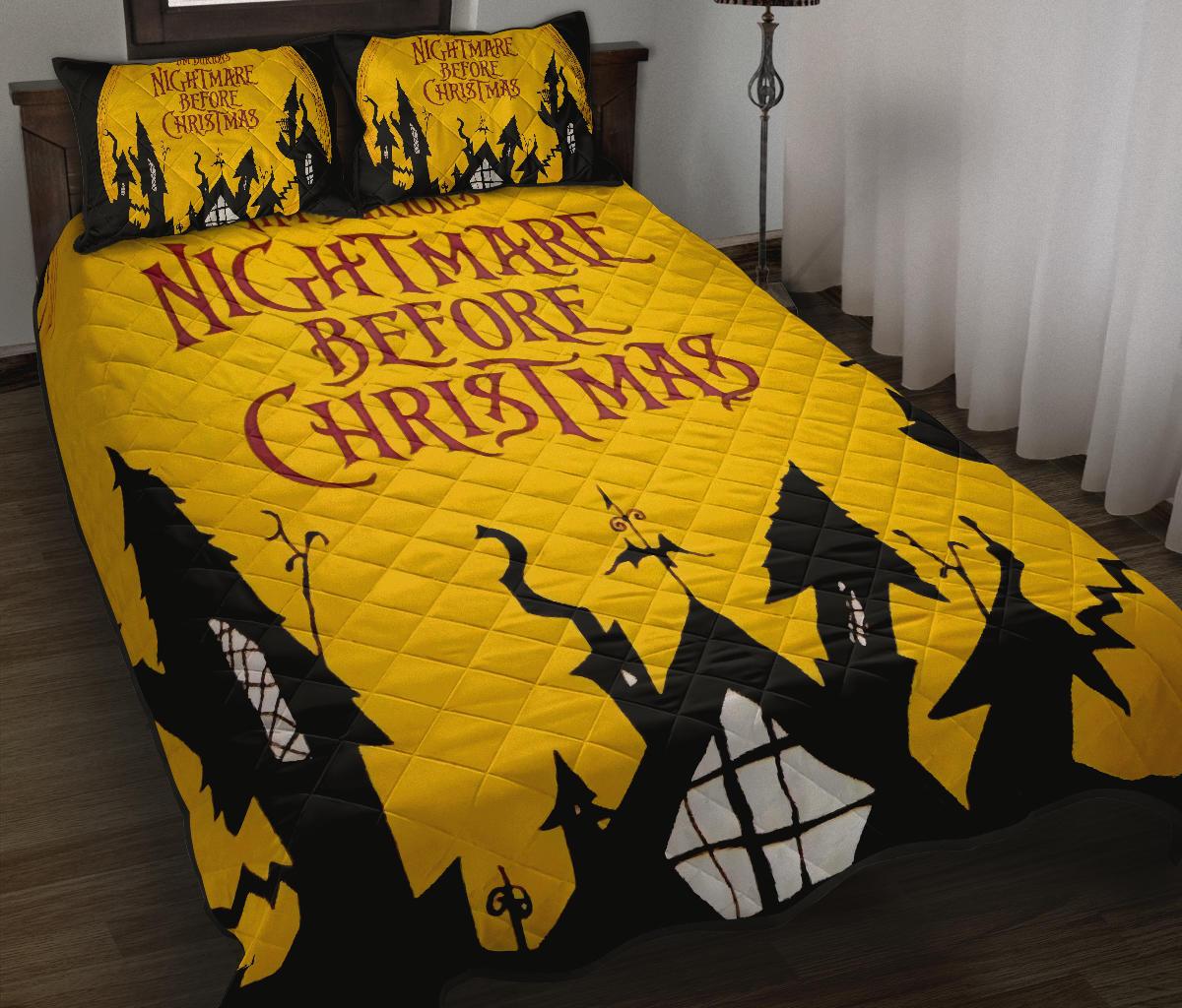 The Nightmare Before Christmas Halloween Movie Quilt Bed Set Pillow Case Amazing Decor Gift Ideas 21