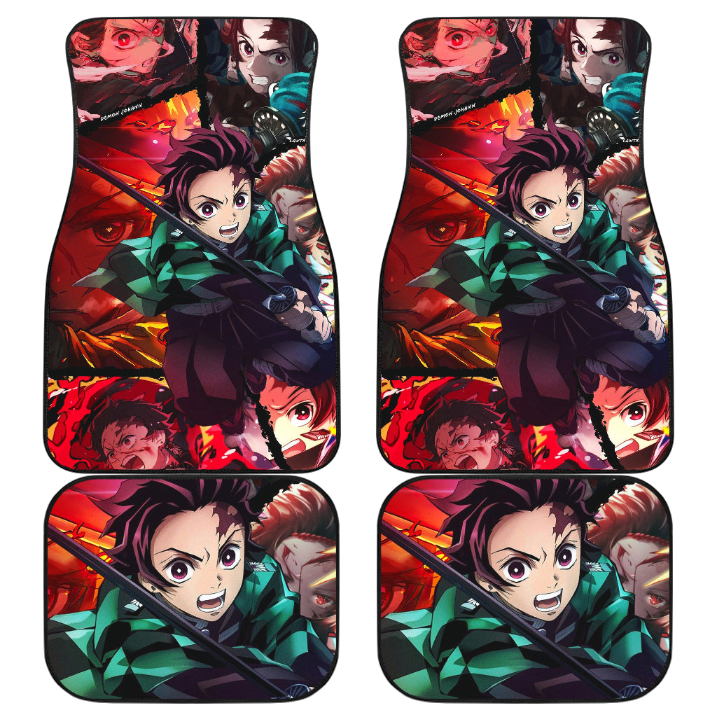 Tanjiro Kamado And Nezuko Kamado Demon Slayer Uniform 16 Anime Car Floor Mats Custom Car Accessories Car Decor 2022