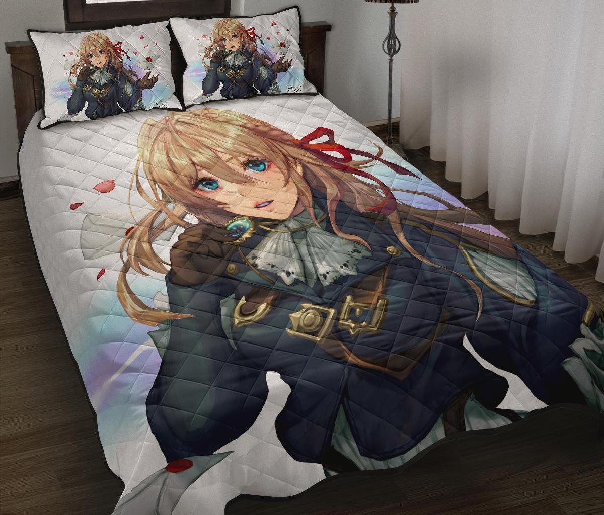 Violet Evergarden 9 Anime Quilt Bed Set Pillow Case Amazing Decor Gift Ideas