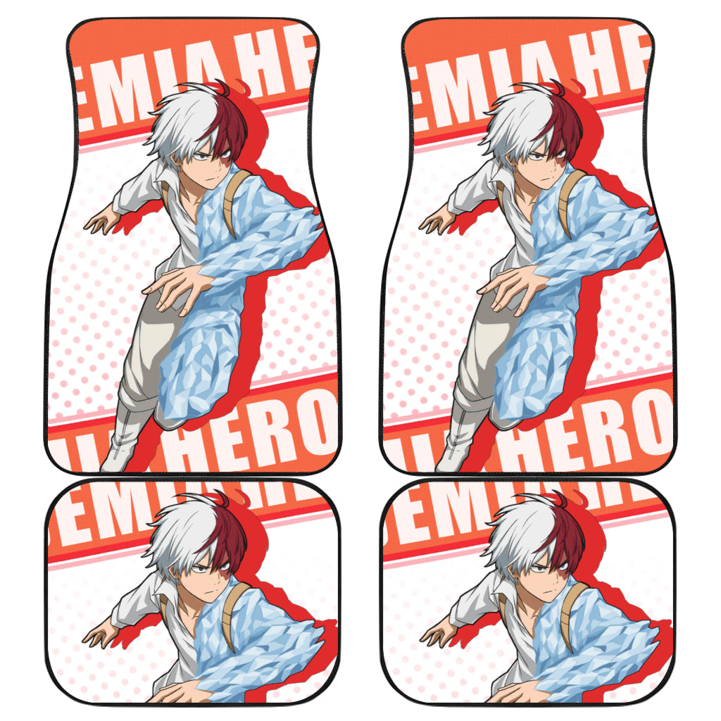 Todoroki Shouto 2 Anime Car Floor Mats Custom Car Accessories Car Decor 2022