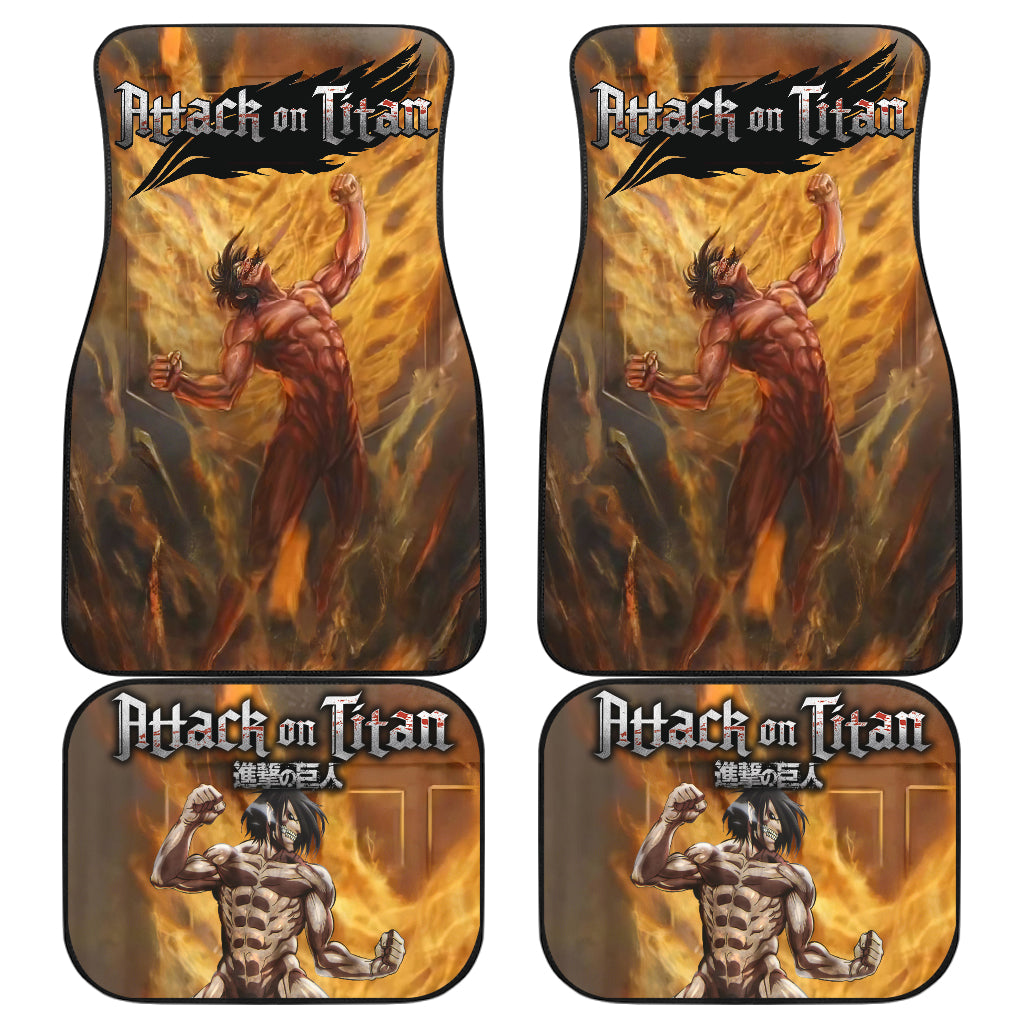 Attack On Titan 16 Anime Car Floor Mats Custom Car Accessories Car Decor 2022