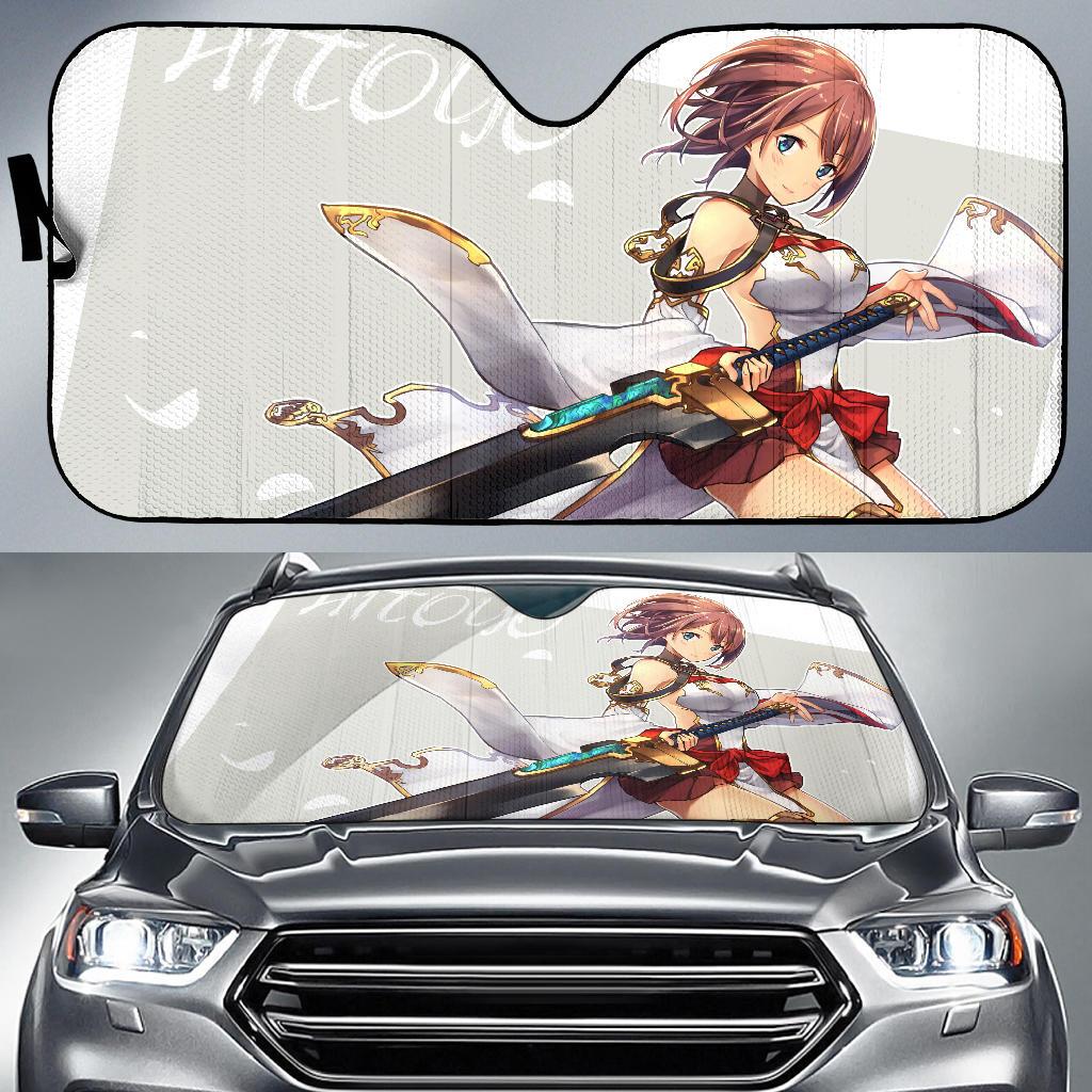 Anime Girl Katana Hd Car Sun Shade Gift Ideas 2022