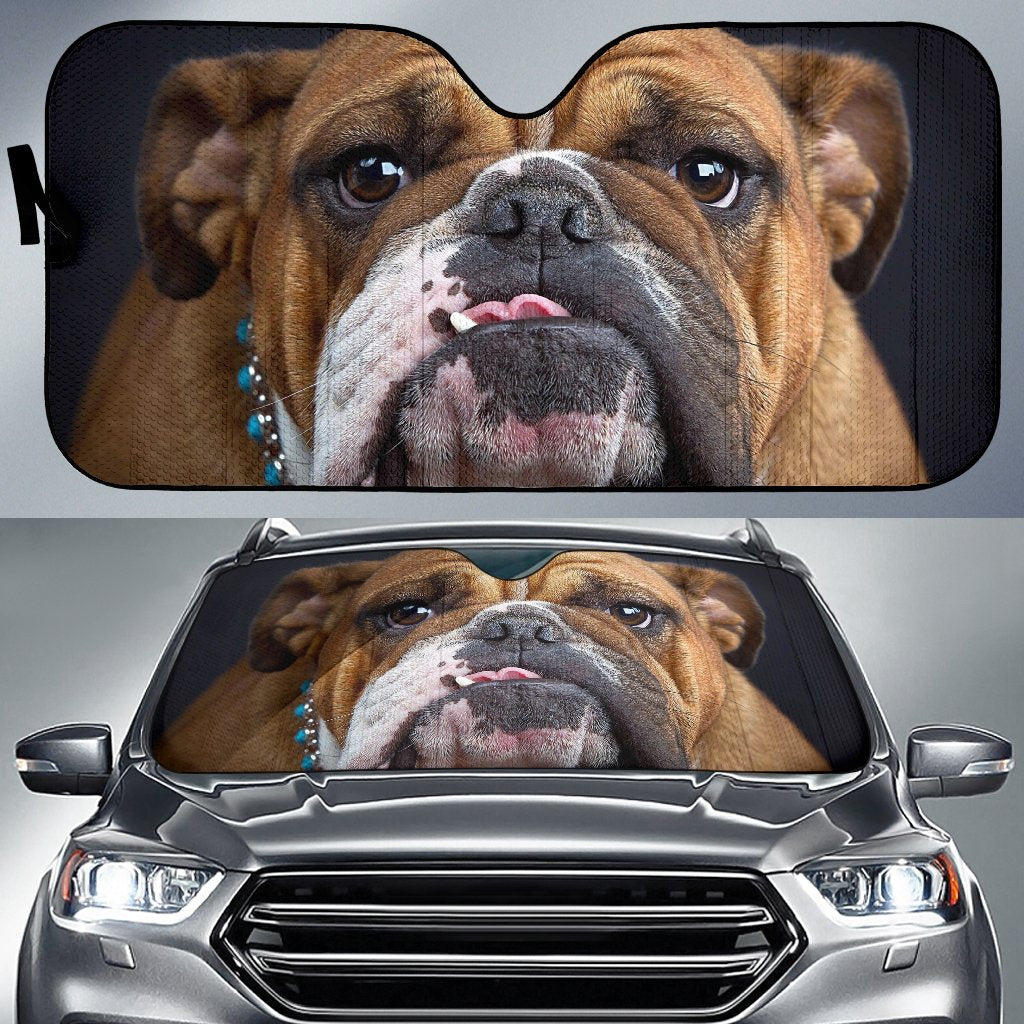 Bull Dog Face Car Sun Shade Gift Ideas 2021