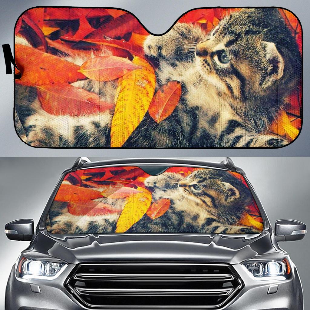 Cute Autumn Cat Car Sun Shade Gift Ideas 2022