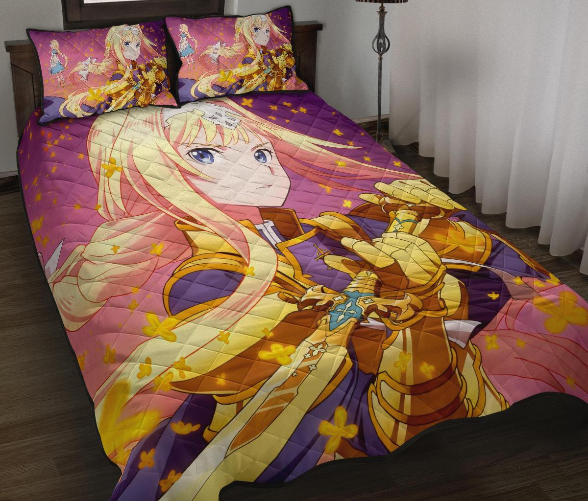 Alice Schuberg Sword Art Online Anime Quilt Bed Set Pillow Case Amazing Decor Gift Ideas 1