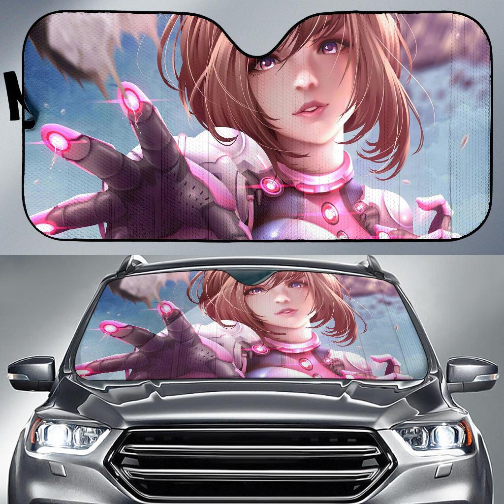 Ochaco Uraraka Anime Girl 4K Car Sun Shade Gift Ideas 2022